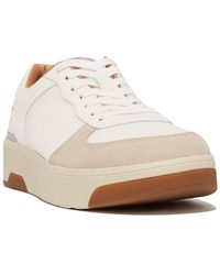 Fitflop - Leather & Suede-Trim Sneaker - Lyst