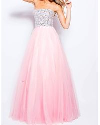Jovani - Strapless Adorned Tulle Ballgown - Lyst