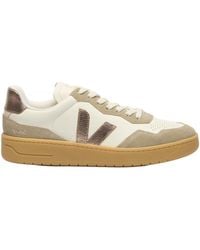 Veja - Low-Top Sneakers With Organic Leather And Suede Details - Lyst