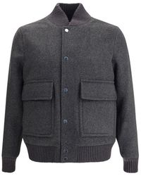 Woolrich - Wool Bomber Jacket - Lyst