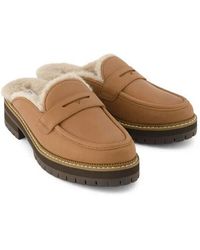 TOMS - Cara 10021732 Loafer 7.5 Leather Faux Fur Slip On Mule Khd1522 - Lyst