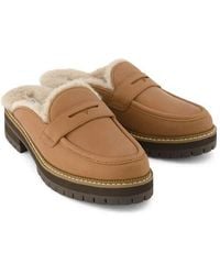 TOMS - Cara 10021732 Loafer 7.5 Leather Faux Fur Slip On Mule Khd1522 - Lyst