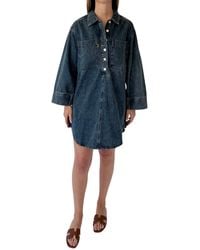 FRNCH - Long Sleeve Denim Dress - Lyst
