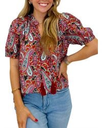 J joy - Camila Flutter Sleeves Top - Lyst