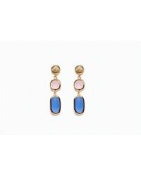 Avenue Chic - Rectangular Drop Stud Earrings - Lyst