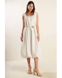 TRUEDAMES - Riverside Sips Woven Midi Dress - Lyst