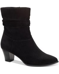 Style & Co. - Piviee Faux Suede Zipper Ankle Boots - Lyst