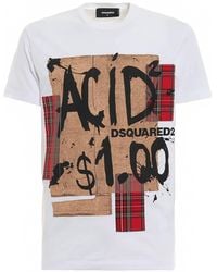 DSquared² - Acid Print Graphic Cotton T-Shirt - Lyst