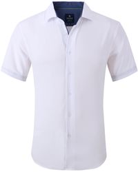 Tom Baine - Slim Fit Performance Short Sleeve Solid Button Down - Lyst