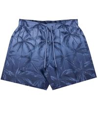 BOSS - Zen Ombre Palm Tree Print Swim Shorts - Lyst