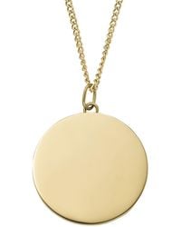 Fossil - Drew -tone Stainless Steel Pendant Necklace - Lyst