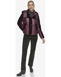 Andrew Marc - Vega Mixed Media Short Down Coat - Lyst