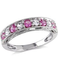 Mimi & Max - 4/5Ct Tgw Created And Created Sapphire Anniversary Band - Lyst
