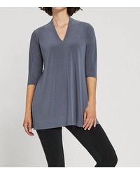 Sympli - Long Sleeve Deep V Tunic - Lyst