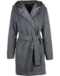 Marella - Polyester-Blend Belted Reversible Padded Coat - Lyst