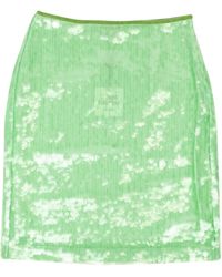 Opening Ceremony - Sage Polyester Paillette Mini Skirt - Lyst