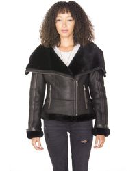 Infinity Leather - Merino Sheepskin Aviator Leather Jacket-Petworth - Lyst