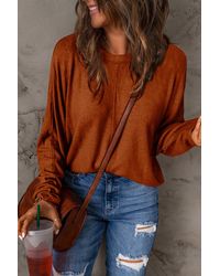 TRUEDAMES - Full Size Round Neck Long Sleeve T-Shirt - Lyst