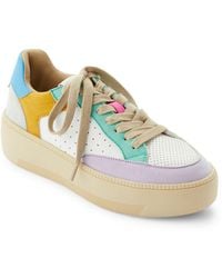 Steve Madden - Lynnox Faux Leather Colorblock Casual And Fashion Sneakers - Lyst