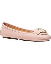MICHAEL Michael Kors - Lillie Leather Slip On Moccasins - Lyst
