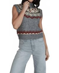 Line & Dot - Brennan Fair Isle Knit Sweater Vest - Lyst