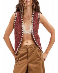 MAISON HOTEL - Dylan Shell Trimmed Boho Vest - Lyst