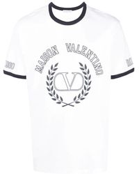 Valentino Garavani - Cotton Logo Short Sleeve Crew Neck T-shirt - Lyst