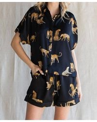 Jodifil - Party Animal Leopard Print Satin Set - Lyst