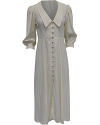 Reformation - Gail V-Neck Midi Dress - Lyst