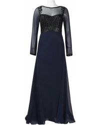 Sue Wong - Beaded Bodice Evening Dress - Lyst