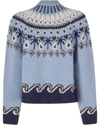 Alanui - Sweet Winter Tropical Jacquard Virgin Wool Sweater - Lyst