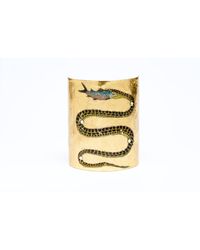 Avenue Chic - Leaf Snake Cuff - Lyst