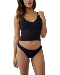 Free People - Lurex Solid Rib Brami Top - Lyst