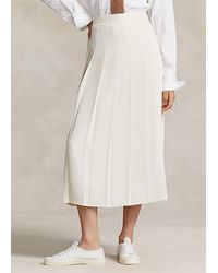 Ralph Lauren - Polo Pleated A Line Midi Skirt - Lyst