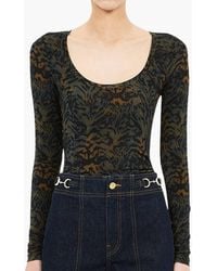 Ulla Johnson - Aris Jersey Long Sleeve U-Neck Top - Lyst
