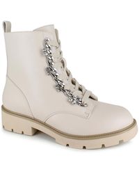 Xoxo - Priscie Faux Leather Casual Combat & Lace-up Boots - Lyst