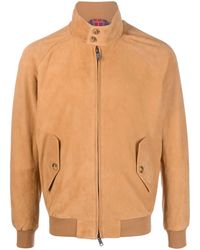 Baracuta - Tan Giacca Suede Jacket - Lyst