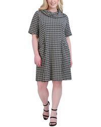 Signature By Robbie Bee - Plus Cowl Neck Knit Wear To Work Dress - Lyst
