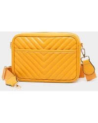Fashnzfab - Chevron Patterned Rectangle Crossbody Bag - Lyst