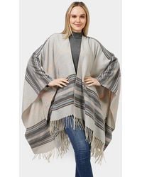 TRUEDAMES - Aztec Patterned Cape Poncho - Lyst