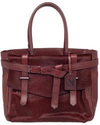 Reed Krakoff - Burgundy Calf Hair And Leather Boxer Tote - Lyst