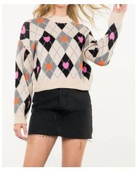 Thml - Argyle Pattern Knit Sweater - Lyst