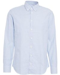 BASTONCINO - Striped Long-Sleeve Shirt With Button-Down Collar And Exquisite Craftsmanship - Lyst