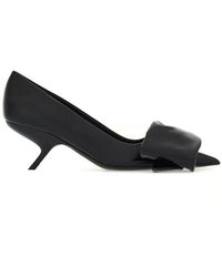 Ferragamo - Soft Bow Leather Pumps - Lyst