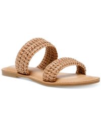 Dolce Vita - Joolip Faux Leather Square Toe Slide Sandals - Lyst