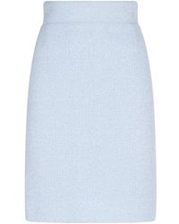 Tagliatore - Fitted High-Waisted Skirt With Subtle Texture - Lyst
