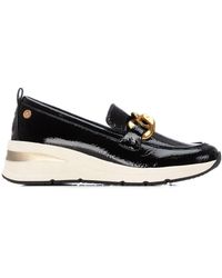 Xti - Wedge Patent Leather Loafers By - Lyst