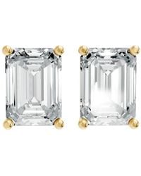 AAMIAA - Emerald Shape 4 Prong Push Back Studs - Lyst