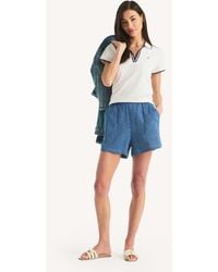Nautica - Striped Crinkle Pull-On Short - Lyst