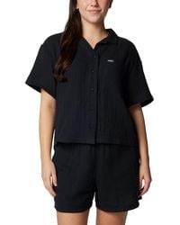 Columbia - Holly Hideaway Breezy Shirt Top Cotton Button Up Fts702 - Lyst
